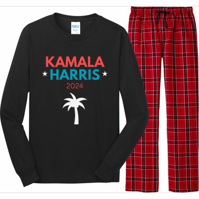 Kamala Harris 2024 Us Election Coconut Funny Meme Design Long Sleeve Pajama Set