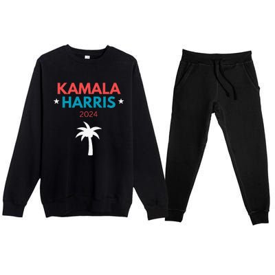 Kamala Harris 2024 Us Election Coconut Funny Meme Design Premium Crewneck Sweatsuit Set