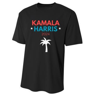 Kamala Harris 2024 Us Election Coconut Funny Meme Design Performance Sprint T-Shirt