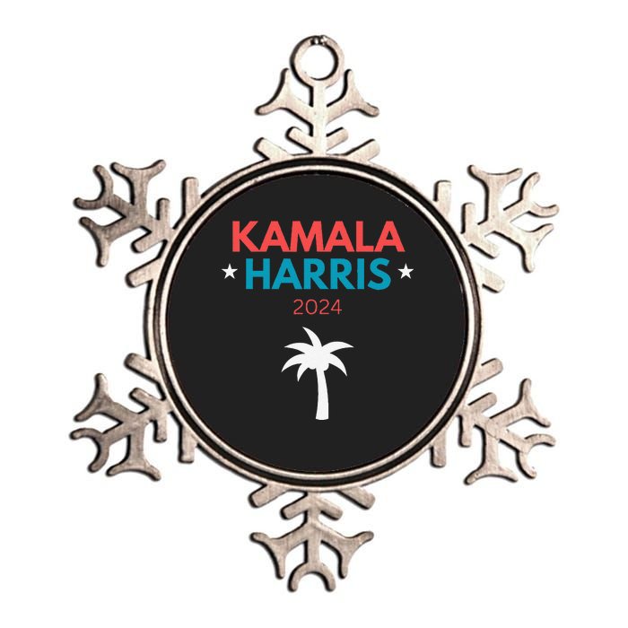 Kamala Harris 2024 Us Election Coconut Funny Meme Design Metallic Star Ornament