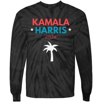 Kamala Harris 2024 Us Election Coconut Funny Meme Design Tie-Dye Long Sleeve Shirt