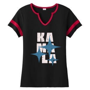 Kamala Harris 2024 President American Kamala Harris 2024 For President Election Ladies Halftime Notch Neck Tee