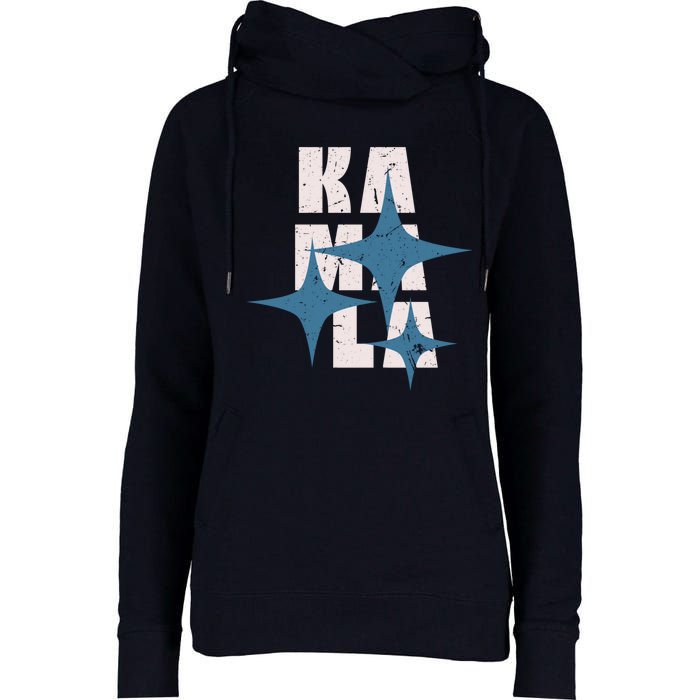 Kamala Harris 2024 President American Kamala Harris 2024 For President Election Womens Funnel Neck Pullover Hood