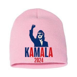 Kamala Harris 2024 Presidential Campaign Patriotic Stance Short Acrylic Beanie