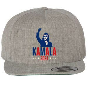 Kamala Harris 2024 Presidential Campaign Patriotic Stance Wool Snapback Cap