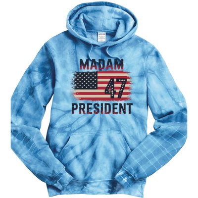 Kamala Harris 2024 Madam President Kamala 47 Usa Tie Dye Hoodie