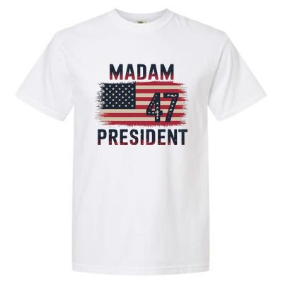 Kamala Harris 2024 Madam President Kamala 47 Usa Garment-Dyed Heavyweight T-Shirt