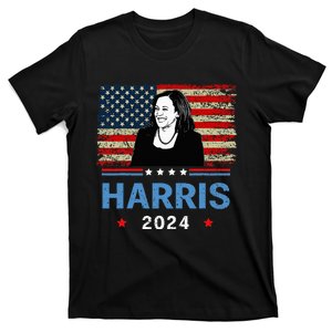 Kamala Harris 2024 President America Flag Vote 47 T-Shirt