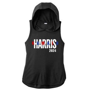 Kamala Harris 2024 Presidential Campaign Typography Graphic Ladies PosiCharge Tri-Blend Wicking Draft Hoodie Tank