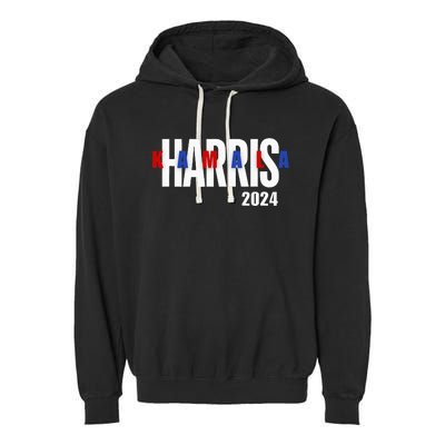 Kamala Harris 2024 Presidential Campaign Typography Graphic Garment-Dyed Fleece Hoodie