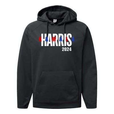 Kamala Harris 2024 Presidential Campaign Typography Graphic Performance Fleece Hoodie