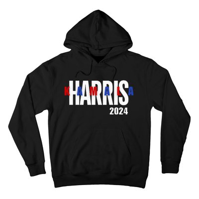 Kamala Harris 2024 Presidential Campaign Typography Graphic Hoodie