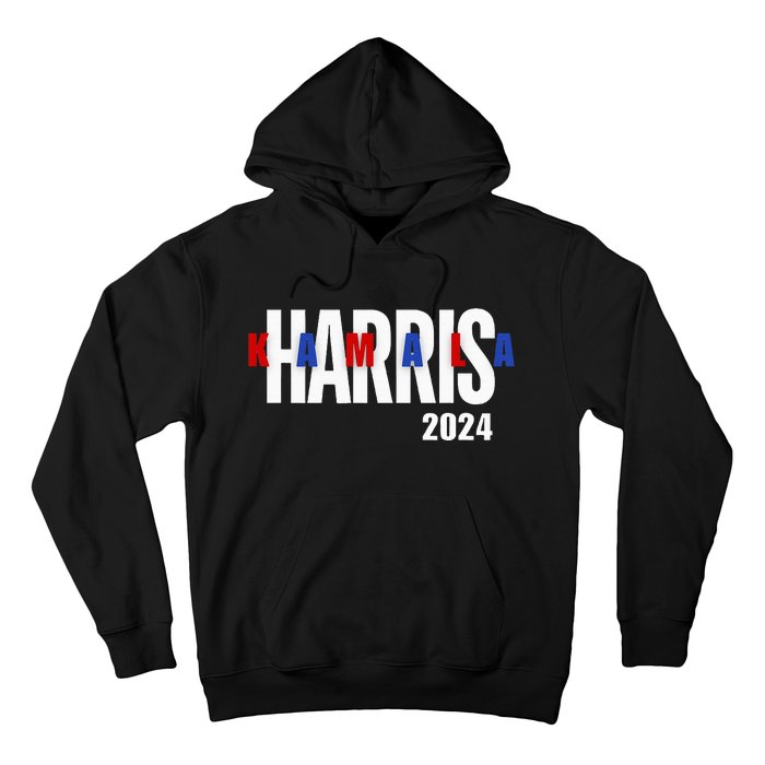 Kamala Harris 2024 Presidential Campaign Typography Graphic Hoodie