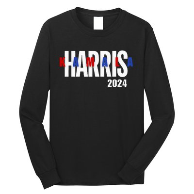 Kamala Harris 2024 Presidential Campaign Typography Graphic Long Sleeve Shirt