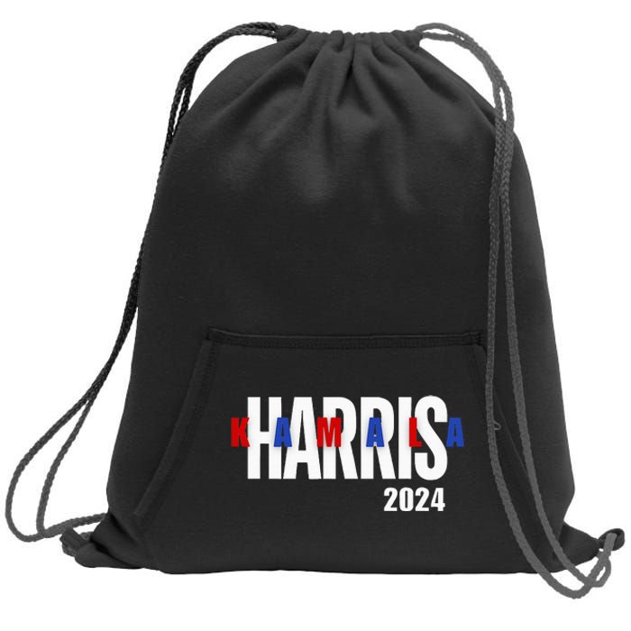 Kamala Harris 2024 Presidential Campaign Typography Graphic Sweatshirt Cinch Pack Bag