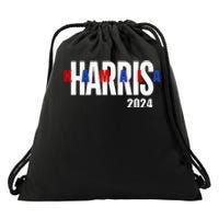 Kamala Harris 2024 Presidential Campaign Typography Graphic Drawstring Bag