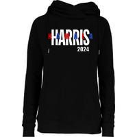 Kamala Harris 2024 Presidential Campaign Typography Graphic Womens Funnel Neck Pullover Hood