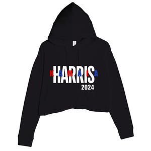 Kamala Harris 2024 Presidential Campaign Typography Graphic Crop Fleece Hoodie