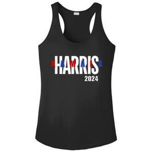 Kamala Harris 2024 Presidential Campaign Typography Graphic Ladies PosiCharge Competitor Racerback Tank