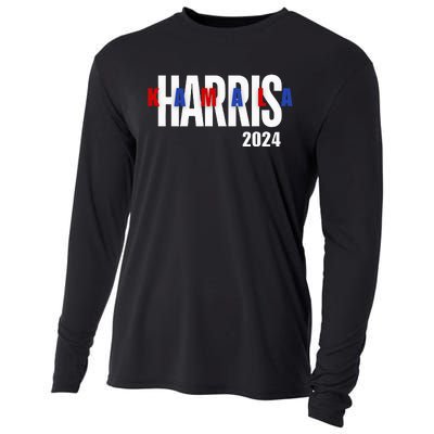 Kamala Harris 2024 Presidential Campaign Typography Graphic Cooling Performance Long Sleeve Crew