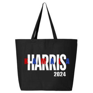 Kamala Harris 2024 Presidential Campaign Typography Graphic 25L Jumbo Tote