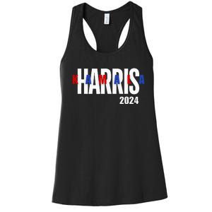 Kamala Harris 2024 Presidential Campaign Typography Graphic Women's Racerback Tank