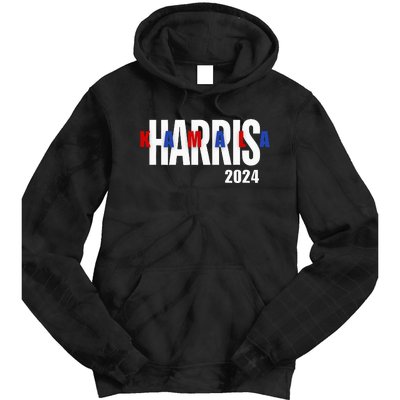 Kamala Harris 2024 Presidential Campaign Typography Graphic Tie Dye Hoodie