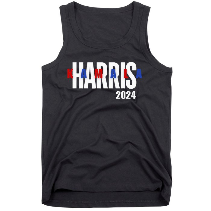 Kamala Harris 2024 Presidential Campaign Typography Graphic Tank Top