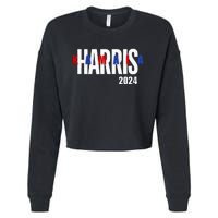 Kamala Harris 2024 Presidential Campaign Typography Graphic Cropped Pullover Crew