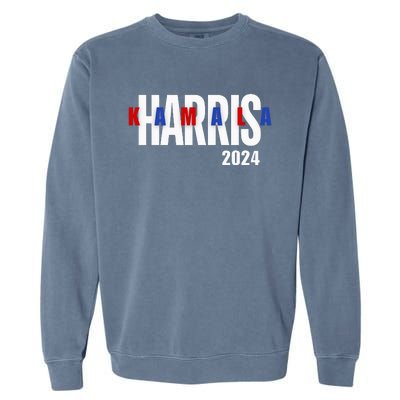 Kamala Harris 2024 Presidential Campaign Typography Graphic Garment-Dyed Sweatshirt