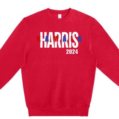 Kamala Harris 2024 Presidential Campaign Typography Graphic Premium Crewneck Sweatshirt