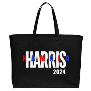 Kamala Harris 2024 Presidential Campaign Typography Graphic Cotton Canvas Jumbo Tote