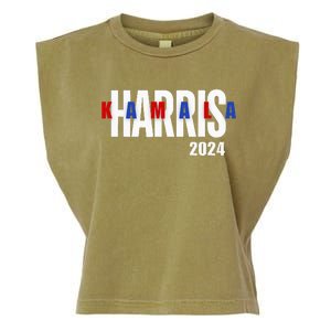 Kamala Harris 2024 Presidential Campaign Typography Graphic Garment-Dyed Women's Muscle Tee