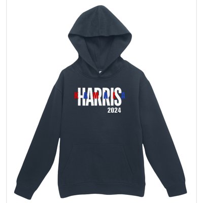 Kamala Harris 2024 Presidential Campaign Typography Graphic Urban Pullover Hoodie