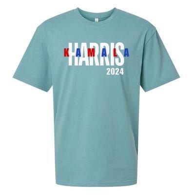 Kamala Harris 2024 Presidential Campaign Typography Graphic Sueded Cloud Jersey T-Shirt