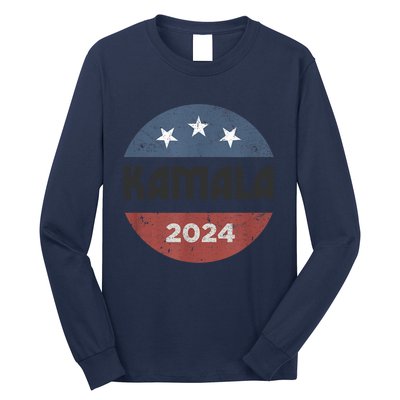 Kamala Harris 2024 Retro Vintage Election President 2024 Long Sleeve Shirt