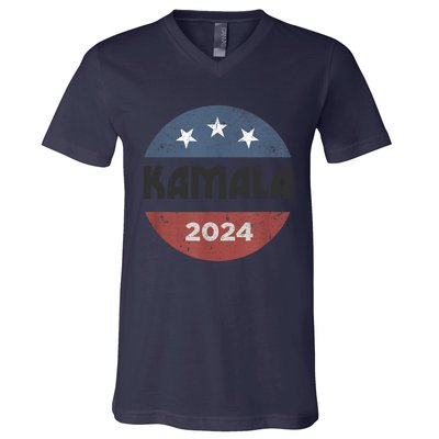 Kamala Harris 2024 Retro Vintage Election President 2024 V-Neck T-Shirt