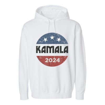 Kamala Harris 2024 Retro Vintage Election President 2024 Garment-Dyed Fleece Hoodie