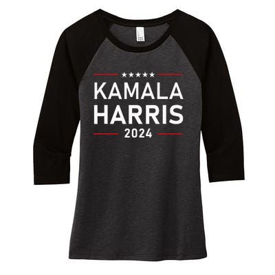 Kamala Harris 2024 Presidential Election Campaign Women's Tri-Blend 3/4-Sleeve Raglan Shirt