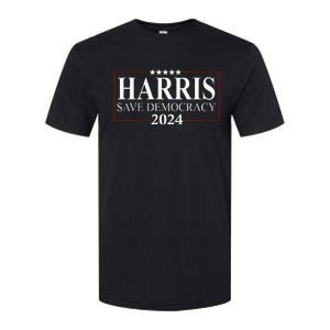 Kamala Harris 2024 Save Our Democracy Vote For President Softstyle CVC T-Shirt