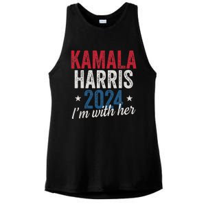 Kamala Harris 2024 Support IM With Her Kamala Harris 2024 Ladies PosiCharge Tri-Blend Wicking Tank