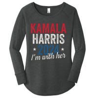 Kamala Harris 2024 Support IM With Her Kamala Harris 2024 Women's Perfect Tri Tunic Long Sleeve Shirt