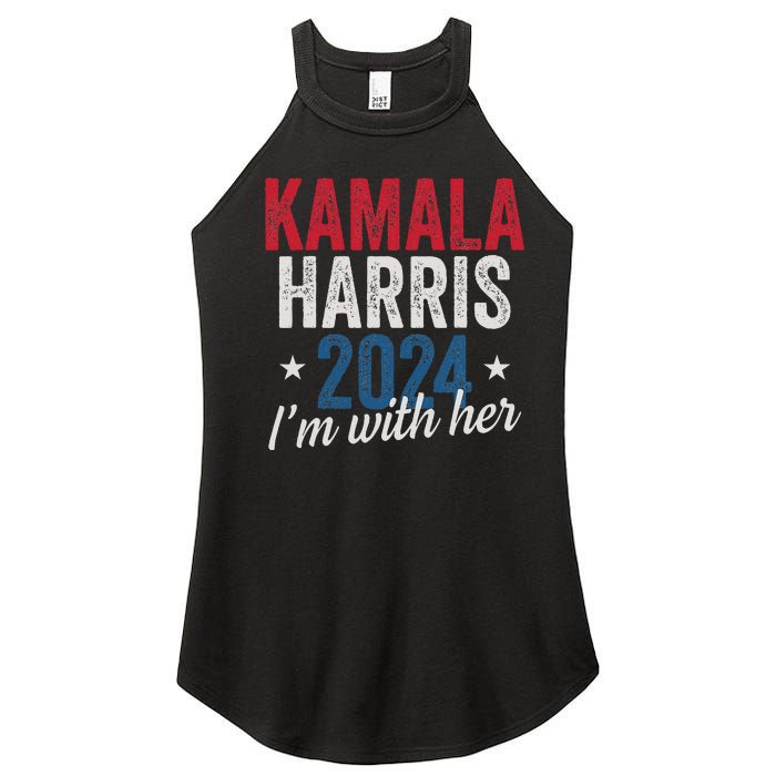 Kamala Harris 2024 Support IM With Her Kamala Harris 2024 Women's Perfect Tri Rocker Tank