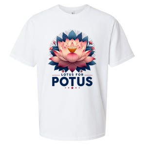 Kamala Harris 2024 Lotus For Potus Trending President Sueded Cloud Jersey T-Shirt