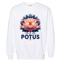 Kamala Harris 2024 Lotus For Potus Trending President Garment-Dyed Sweatshirt