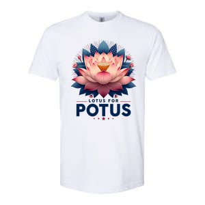 Kamala Harris 2024 Lotus For Potus Trending President Softstyle CVC T-Shirt