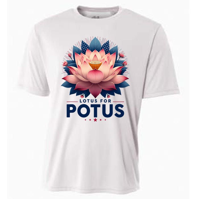 Kamala Harris 2024 Lotus For Potus Trending President Cooling Performance Crew T-Shirt