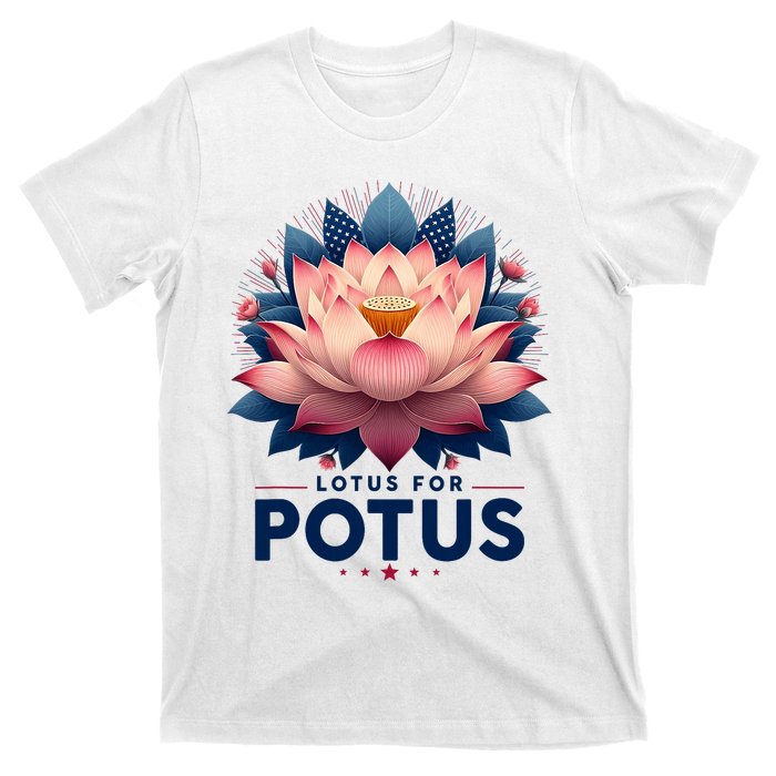 Kamala Harris 2024 Lotus For Potus Trending President T-Shirt