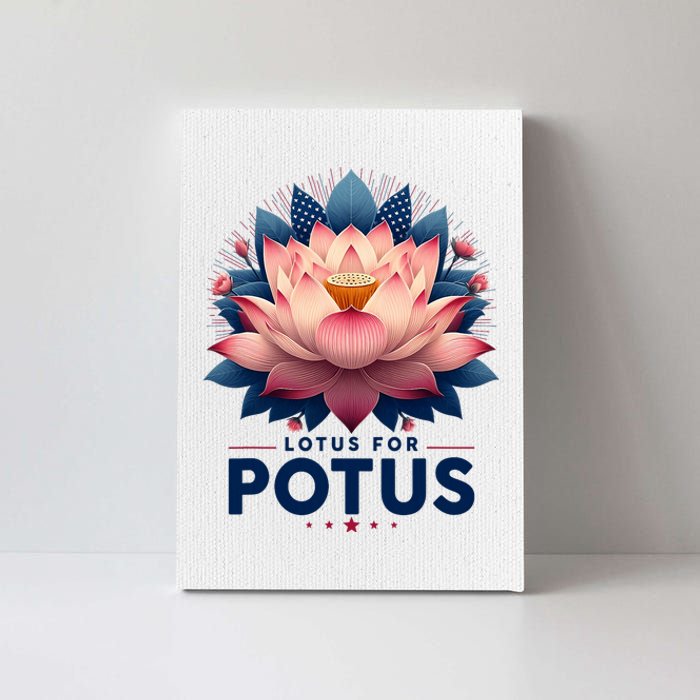 Kamala Harris 2024 Lotus For Potus Trending President Canvas