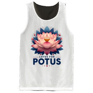 Kamala Harris 2024 Lotus For Potus Trending President Mesh Reversible Basketball Jersey Tank